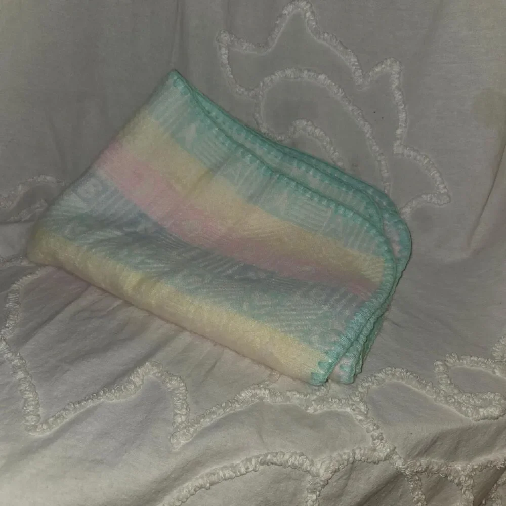 Vintage Snugglers Pastel ABC Blocks Baby Blanket 33
